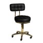 Profesionāls krēsls-ķeblītis skaistumkopšanas meistaram GOLD AM-961, melns cena un informācija | Mēbeles skaistumkopšanas saloniem | 220.lv