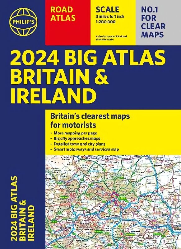 2024 Philip's Big Road Atlas Britain and Ireland: A3 Paperback cena un informācija | Ceļojumu apraksti, ceļveži | 220.lv