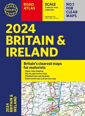 2024 Philip's Road Atlas Britain and Ireland: A4 Paperback цена и информация | Путеводители, путешествия | 220.lv