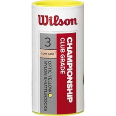 Набор воланов для бадминтона Wilson Championship 77, 3 шт., желтый цвет цена и информация | Бадминтон | 220.lv