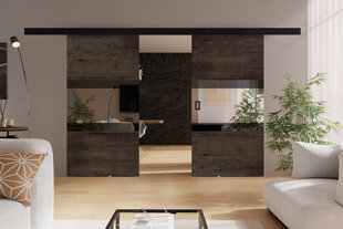 Двойные раздвижные двери с зеркалом   KIE79DUO/212 цена и информация | Шкафы | 220.lv