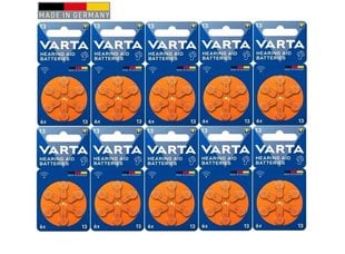 Батарейки для слуховых аппаратов 13 Varta, 60 шт цена и информация | Батарейки | 220.lv