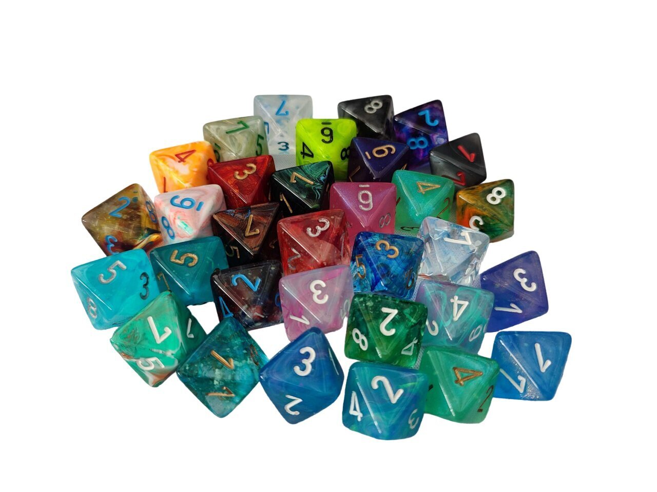 Spēles kauliņi Chessex D8 Asorted Polyhedral Dice, 1 gab. цена и информация | Galda spēles | 220.lv