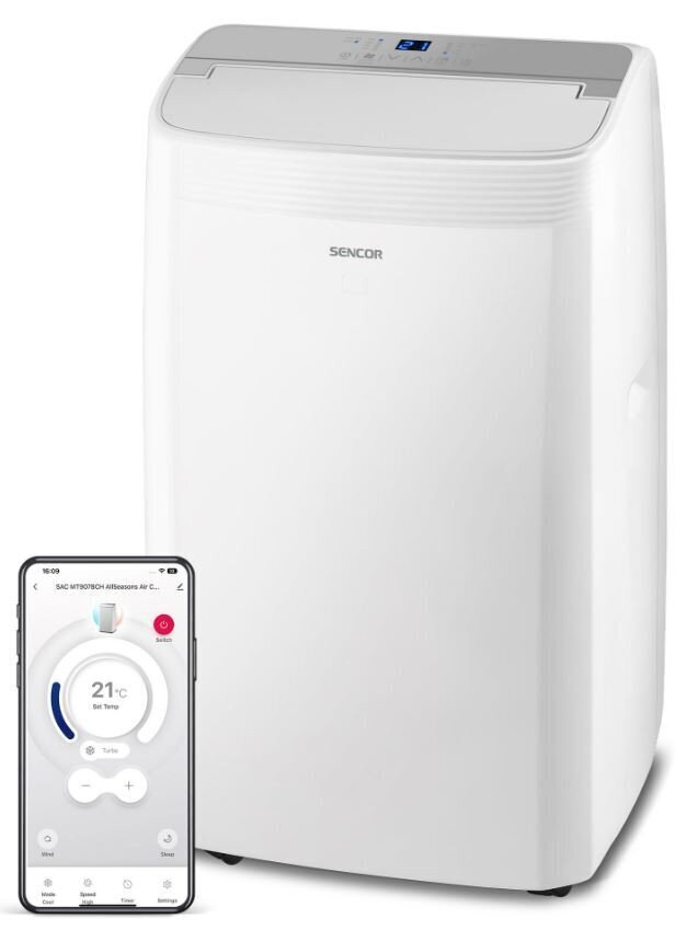 Mobilais gaisa kondicionieris Sencor SAC MT9078CH Wi-Fi, A++/A+++, 9000 BTU/h цена и информация | Gaisa kondicionieri, siltumsūkņi, rekuperatori | 220.lv