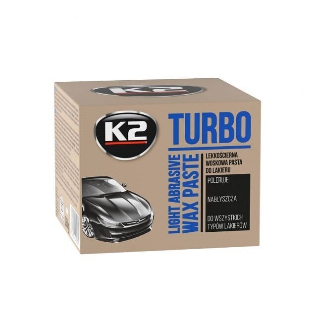 K2 TURBO TEMPO 250ml - viegli abrazīva pasta ar vasku cena un informācija | Auto ķīmija | 220.lv