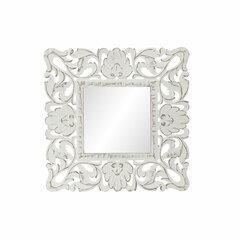 Настенное зеркало DKD Home Decor Белый Деревянный MDF Маринованный (60 x 2 x 60 cm) цена и информация | Зеркала | 220.lv
