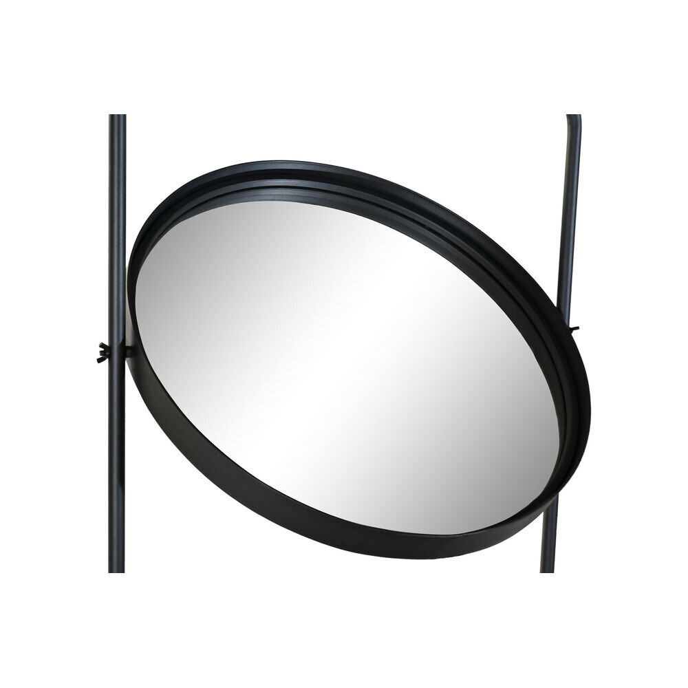 Vannasistabas Plaukti DKD Home Decor Melns Metāls spogulis (55 x 20 x 120 cm) cena un informācija | Vannas istabas aksesuāri | 220.lv