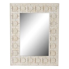 Sienas spogulis DKD Home Decor Balts Mango koks Kails (93,5 x 4,7 x 120,3 cm) цена и информация | Зеркала | 220.lv
