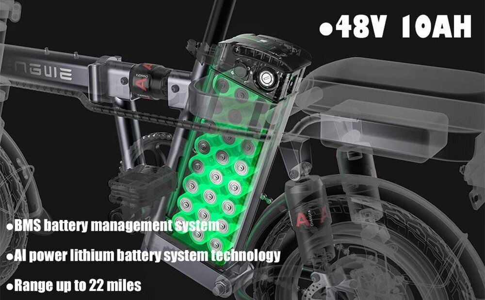 Elektriskais velosipēds Engwe T14, pelēks, 250W, 10Ah (2 gab.) цена и информация | Elektrovelosipēdi | 220.lv