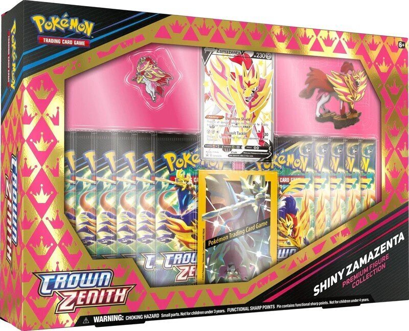 Kāršu spēle Pokemon TCG Crown Zenith Premium Figure Collection Shiny Zamazenta cena un informācija | Galda spēles | 220.lv