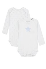 Tērps ar garām piedurknēm, 2 gabali, Balts ar zilām zvaigznītēm, Bellybutton cena un informācija | Krekliņi, bodiji zīdaiņiem | 220.lv
