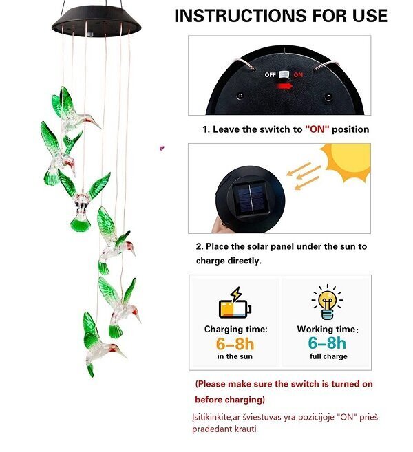 Dārza LED lampa KOLIBRI. 80 cm. cena un informācija | Āra apgaismojums | 220.lv