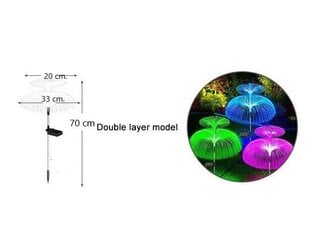 Dārza LED lampa 2 gab. 33x70 cm. cena un informācija | Āra apgaismojums | 220.lv