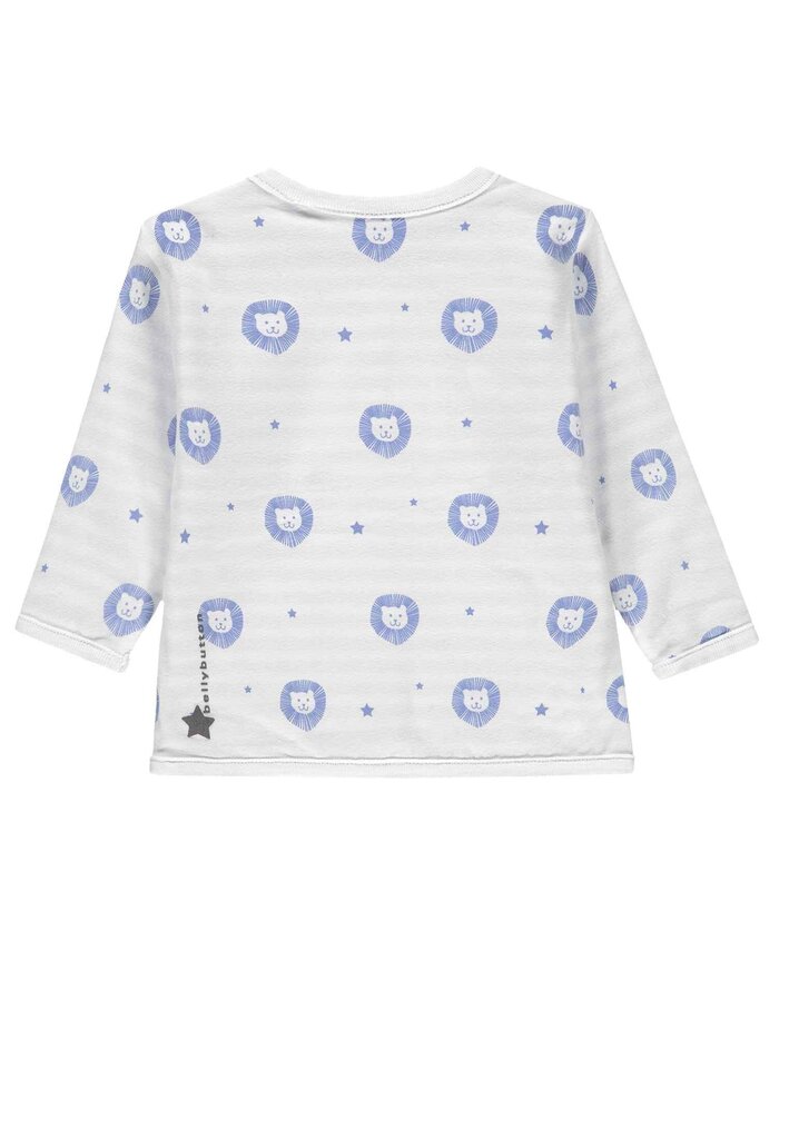 Zilā un baltā zilā puisēna divpusējā džempera blūze., Bellybutton cena un informācija | Krekli jaundzimušajiem | 220.lv