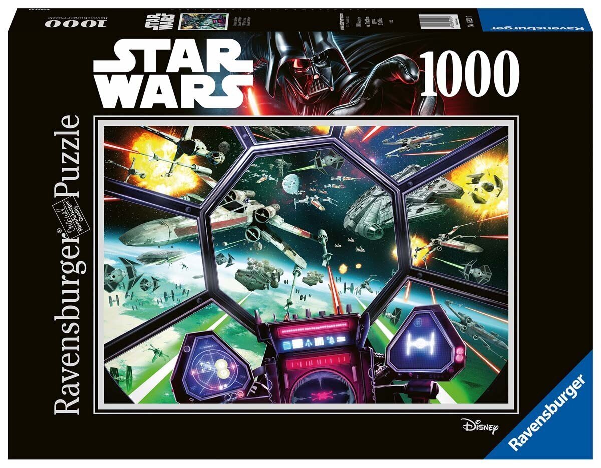 Puzle Ravensburger Zvaigžņu kari: Tie Fighter Cockpit 16920, 1000 gab. cena un informācija | Puzles, 3D puzles | 220.lv