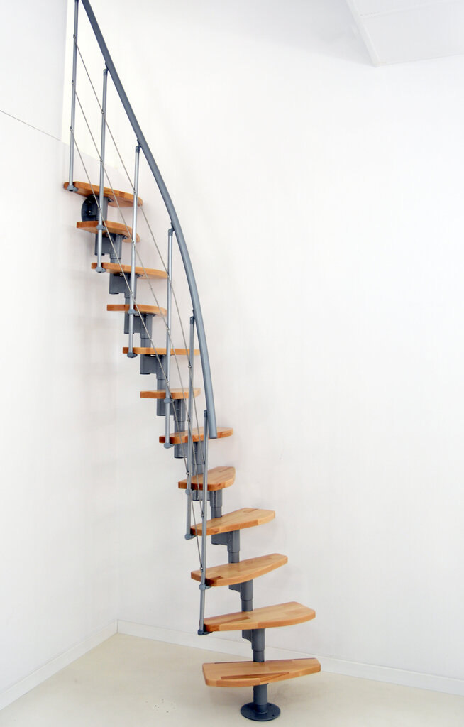 Moduļu kāpnes NIZZA Minka, Sudraba / Dižskābardis. Komplektā augstums: 294 cm cena un informācija | Kāpnes | 220.lv