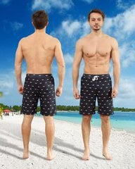 Kouric мужские плавательные шорты, быстросохнущие, чёрные/розовые цена и информация | Плавки, плавательные шорты | 220.lv