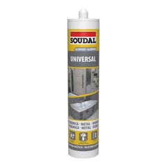 Silikona Soudal 115924 Universāls Sudrabains 280 ml cena un informācija | Izolācijas materiāli | 220.lv