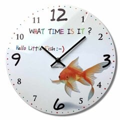 Sienas pulkstenis ar apdruku, zivis cena un informācija | Pulksteņi | 220.lv