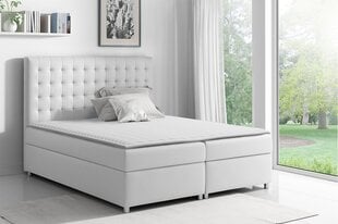 Kontinentālā gulta ALFI-ekoskóra Soft 017 (balta) - 120x200 cm cena un informācija | Gultas | 220.lv
