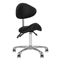 Profesionāls krēsls-ķeblītis skaistumkopšanas meistarei 1004 GIOVANNI, melns cena un informācija | Mēbeles skaistumkopšanas saloniem | 220.lv