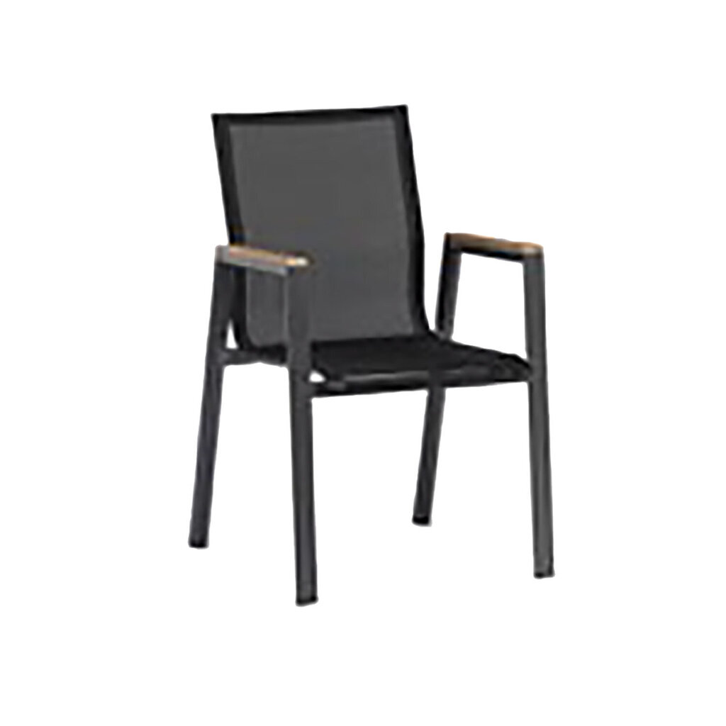 Krēsls TAMPERE melns cena un informācija | Dārza krēsli | 220.lv