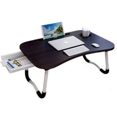 Saliekamais klēpjdatora galds, melns cena un informācija | Datorgaldi, rakstāmgaldi, biroja galdi | 220.lv