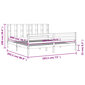 vidaXL gultas rāmis ar galvgali, 6FT, Super King size, masīvkoks цена и информация | Gultas | 220.lv