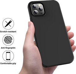 iPhone 12 silikona maciņš, melnā krāsā цена и информация | Чехлы для телефонов | 220.lv