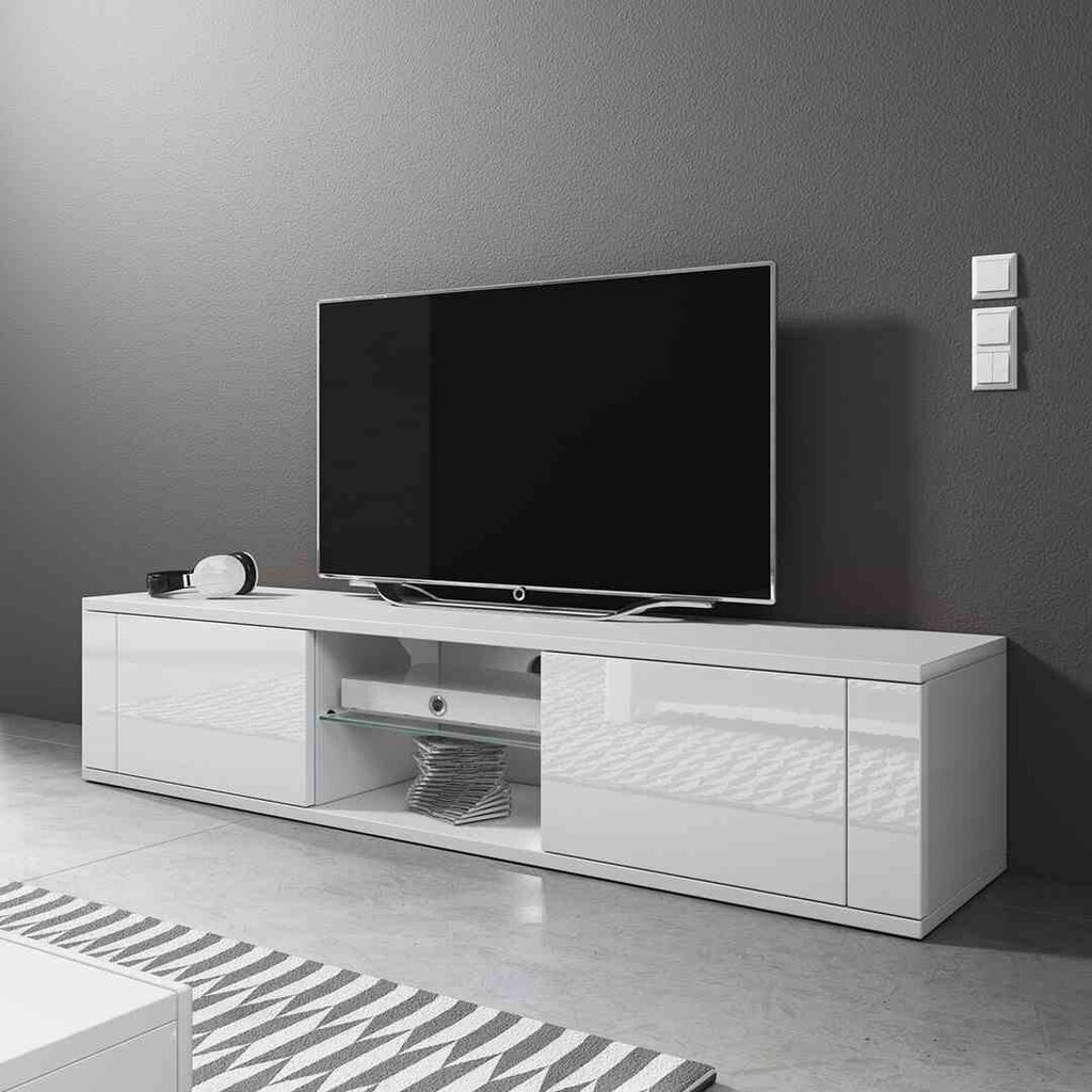 TV galdiņš Hakano Papilio, balts цена и информация | TV galdiņi | 220.lv