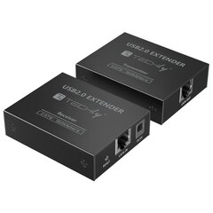 4 portu USB 2.0 Cat6 centrmezgla paplašinātājs līdz 150 m Techly cena un informācija | Adapteri un USB centrmezgli | 220.lv