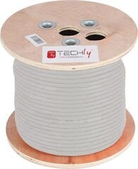Techly ITP-C5F-305-RIS tīkla kabelis, pelēks 305 m Cat5e F/UTP (FTP) cena un informācija | Kabeļi un vadi | 220.lv
