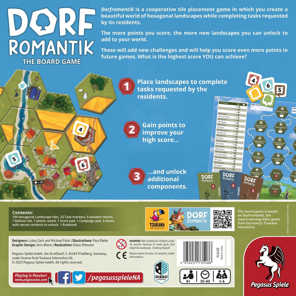 Galda spēle Dorfromantik: The Board Game cena un informācija | Galda spēles | 220.lv