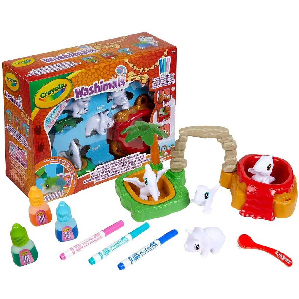 Radošais komplekts Crayola Dinos Set Jurásico Crayola Washimals Dinosaurs цена и информация | Attīstošās rotaļlietas | 220.lv