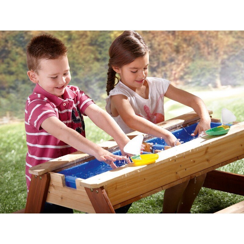 Daudzfunkcionāls dārza galds - Nick AXI, ar zaļu lietussargu cena un informācija | Dārza mēbeles bērniem | 220.lv