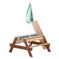 Daudzfunkcionāls dārza galds - Nick AXI, ar zaļu lietussargu cena un informācija | Dārza mēbeles bērniem | 220.lv