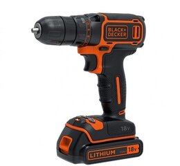 Аккумуляторная дрель Black & Decker с инструментами цена и информация | Шуруповерты, дрели | 220.lv