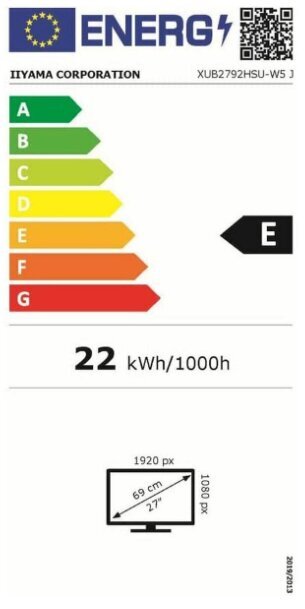 Monitors Iiyama ProLite XUB2792HSU-W5 27" 75 Hz cena un informācija | Monitori | 220.lv