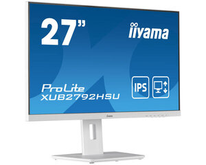 iiyama Монитор 27 дюймов XUB2792HSU-W5 IPS, HDMI, DP, VGA, FHD, SLIM, HAS (150 мм) цена и информация | Мониторы | 220.lv