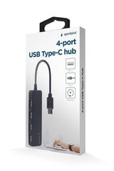 USB Centrmezgls Gembird 4-port USB Type-C Black cena un informācija | Adapteri un USB centrmezgli | 220.lv