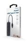 USB Centrmezgls Gembird 4-port USB Type-C Black цена и информация | Adapteri un USB centrmezgli | 220.lv