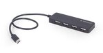 USB Centrmezgls Gembird 4-port USB Type-C Black