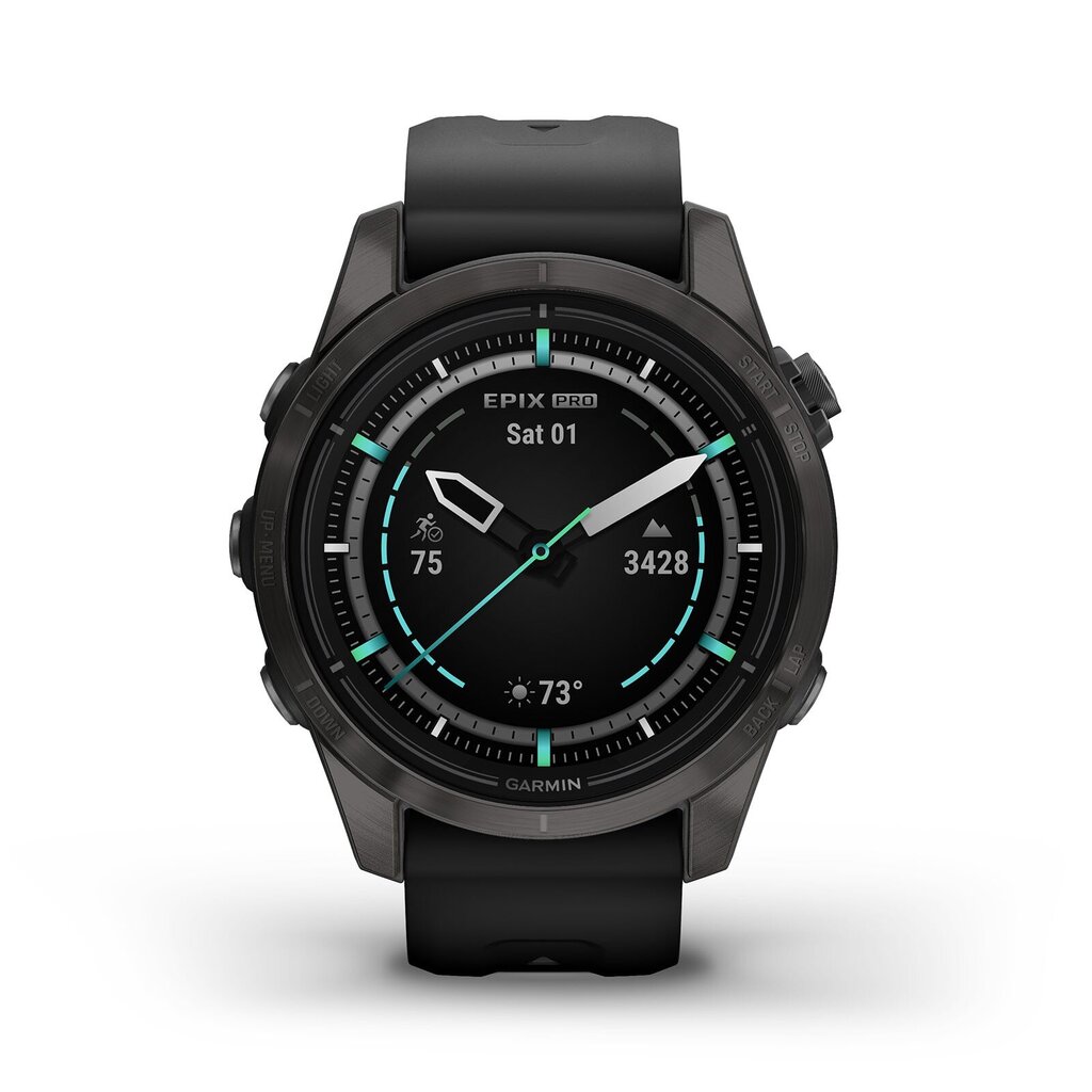 Garmin epix Pro Gen 2 Sapphire Carbon Gray DLC Titanium/Black cena un informācija | Viedpulksteņi (smartwatch) | 220.lv