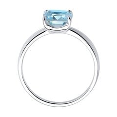 Серебряное кольцо , покрытие родием, топаз, 16.5,  925° цена и информация | Кольца | 220.lv