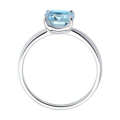 Серебряное кольцо , покрытие родием, топаз, 17,  925° цена и информация | Кольца | 220.lv