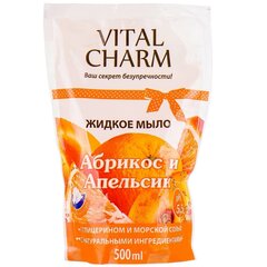 Šķidrās ziepes Vital Charm Orange Apricot, 500 ml cena un informācija | Ziepes | 220.lv