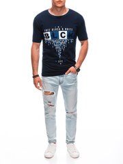 Vīriešu t-krekls S1874 - tumši zils 122425-7 cena un informācija | Vīriešu T-krekli | 220.lv