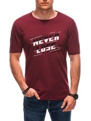 Vīriešu T-krekls S1866 - tumši sarkans 122440-7 cena un informācija | Vīriešu T-krekli | 220.lv