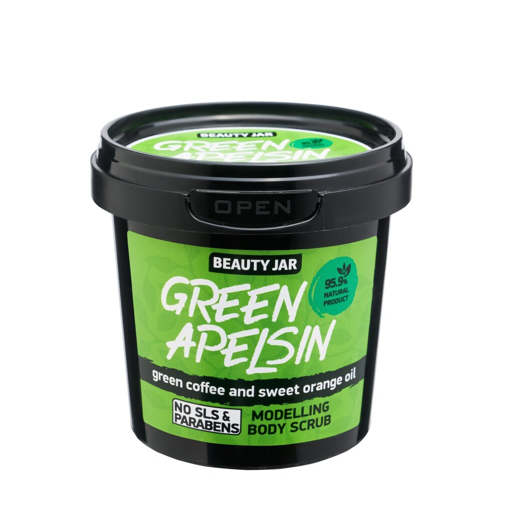 Ķermeņa skrubis Beauty Jar Green Apelsīns, 200 g цена и информация | Ķermeņa skrubji | 220.lv