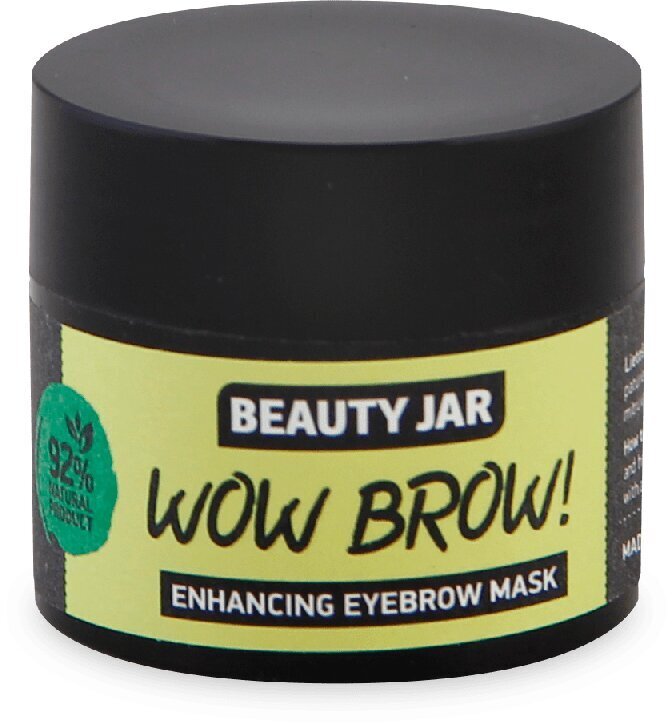 Uzacu maska ​​Beauty Jar Wow Brow!, 15 ml cena un informācija | Sejas maskas, acu maskas | 220.lv